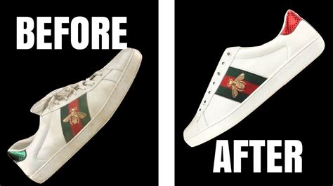 how to clean gucci ace shoes.